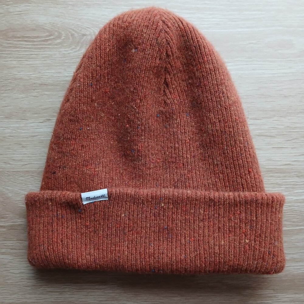 Madewell Merino Wool Chunky Cuffed Beanie Faded Rust